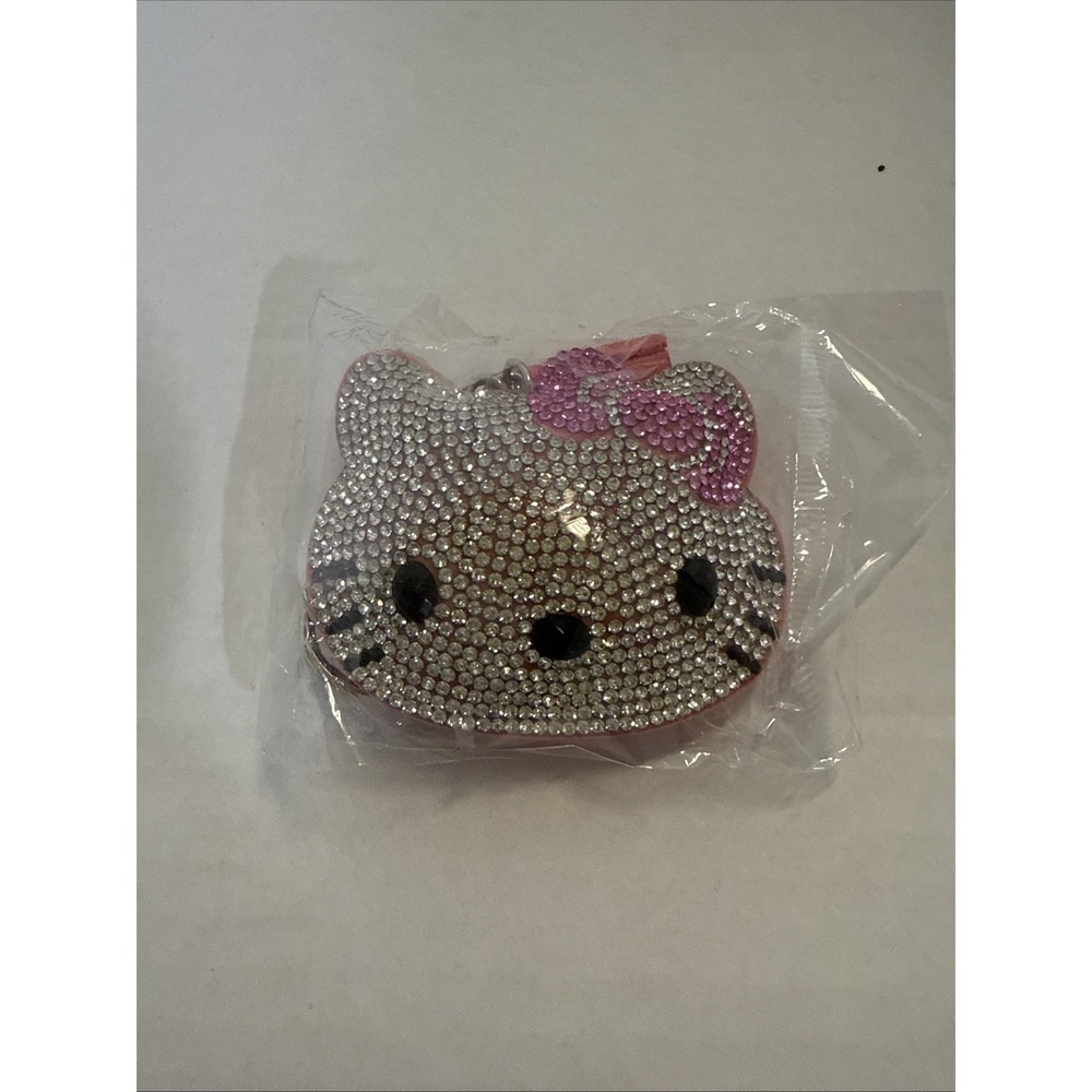 NEW Hello Kitty Rhinestone Keychain NIP Pink W/ Tassel